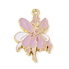 Golden Plated Alloy Eanaml Pendants PALLOY-S184-04G-E-1