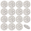 16Pcs  1-Hole Alloy Rhinestone Shank Buttons BUTT-CA0001-32-1