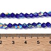 Electroplate Transparent Glass Beads Strands EGLA-K015-18T-4