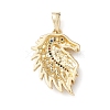 Brass Micro Pave Cubic Zirconia Pendants KK-M240-08A-3