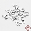 Anti-Tarnish Rhodium Plated 925 Sterling Silver Spring Ring Clasps STER-K167-076D-P-1