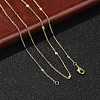 2mm Rack Plating Brass Curb Chain Necklaces for Women Men MAK-L044-24G-1