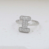 Brass Micro Pave Clear Cubic Zirconia Cuff Rings FS-WG17FF6-09-1