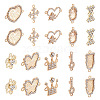 Beadthoven 20Pcs 10 Style Alloy Crystal Rhinestone Links Connectors PALLOY-BT0002-09-1