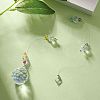 Glass Teardrop Pendant Decorations HJEW-TA00015-6