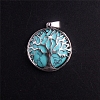 Synthetic Turquoise Dyed Pendants PW-WGC61ED-03-1