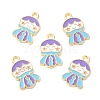 Light Gold Plated Alloy Pendants ENAM-T016-34LG-3