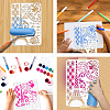 PET Hollow Out Drawing Painting Stencils DIY-WH0421-0041-4