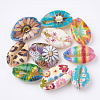 Printed Natural Cowrie Shell Beads X-SHEL-S274-27-1