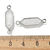 Natural Quartz Crystal Faceted Double Terminal Pointed Rock Crystal Hexagon Connector Charms G-G181-04P-01-3