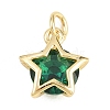 Brass Micro Pave Cubic Zirconia Pendants KK-H273-12G-1