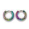 304 Stainless Steel Huggie Hoop Earrings EJEW-O087-09B-M-1