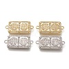 Brass Micro Pave Cubic Zirconia Links Connectors ZIRC-F116-20-1