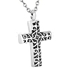 Stainless Steel Cross Pendant Urn Ashes Necklaces PW-WG49B9E-01-1