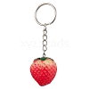 Strawberry Resin Keychain HJEW-JM02314-4