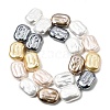 Electroplated Glass Shell Pearl Beads Strands BSHE-B009-F01-01-2