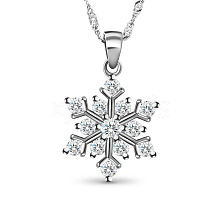 SHEGRACE Glittering 925 Sterling Silver Pendant Necklace JN183A