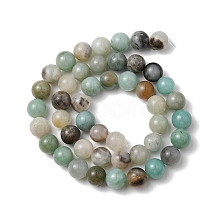 Natural Flower Amazonite Beads Strands G-YW0001-24