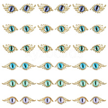 HOBBIESAY 36Pcs 12 Styles Evil Eye Alloy Cabochons MRMJ-HY0002-41