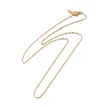 Ion Plating(IP) 304 Stainless Steel Paperclip Chain Necklace for Women NJEW-G097-07G