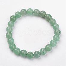 Natural Green Aventurine Stretch Bracelets G-N0270-01