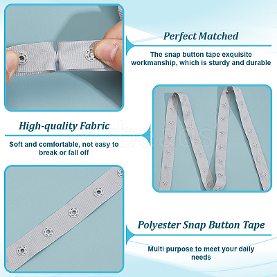10 Yards Snap Button Tape OCOR-OC0001-65D-1