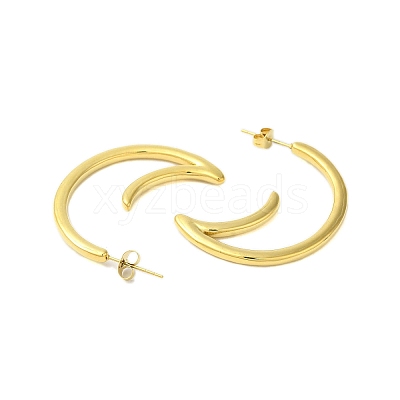 Ion Plating(IP) 304 Stainless Steel Stud Earrings EJEW-H009-01G-04-1