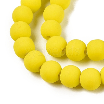 Opaque Glass Beads Strands GLAA-T032-P8mm-MD10-1