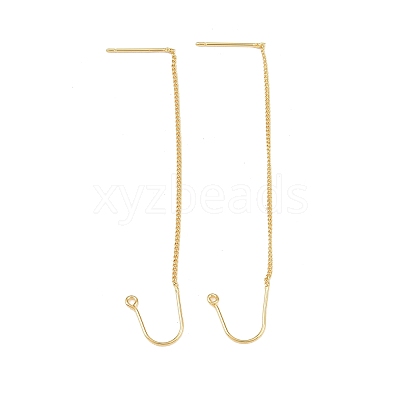 Brass Stud Earring Findings KK-H536-06G-1