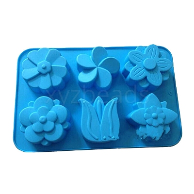 Flower DIY Silicone Soap Molds PW-WG44732-01-1