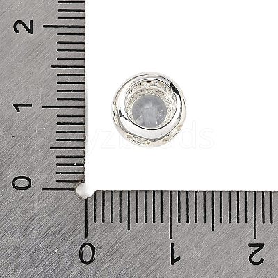 Brass Micro Pave Cubic Zirconia Beads KK-D408-11S-04A-1