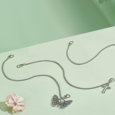 4Pcs 2 Styles Alloy Shoe Decoration Chain AJEW-FG0003-81B-1