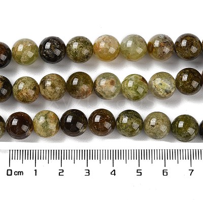 Natural Green Garnet Beads Strands G-Z034-B14-03-1