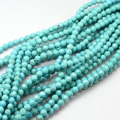 Natural Howlite Round Beads Strands X-TURQ-L017-4mm-01B-1