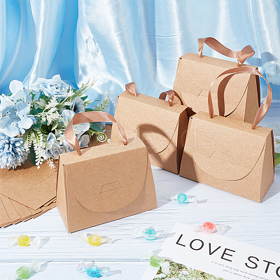 Foldable Kraft Paper Candy Gift Box LS-CON-WH0094-24B-1
