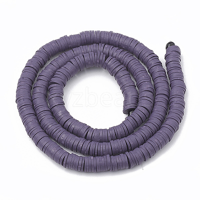 Flat Round Handmade Polymer Clay Bead Spacers LS-CLAY-R067-3.0mm-04-1