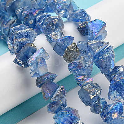 1 Strand Electroplated Natural Quartz Beads Strands G-PA0001-18D-1