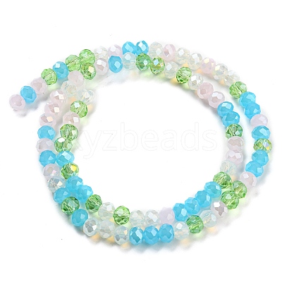 Glass Beads Strands EGLA-A034-M6mm-50-1