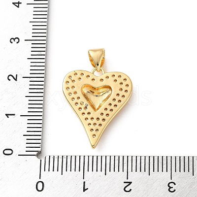 Brass Micro Pave Clear Cubic Zirconia Pendants CU-CBA03AF-09A-G-1