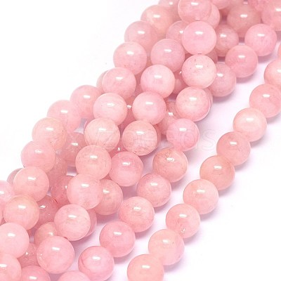 Natural Morganite Beads Strands G-F602-12-8mm-1