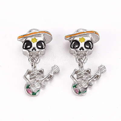 Alloy Enamel Dangle European Beads PALLOY-N157-010-RS-1