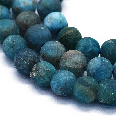 Natural Apatite Beads Strands G-E561-03-6mm-1