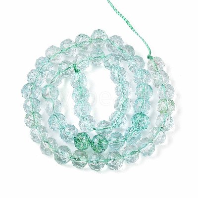 Crackle Transparent Glass Beads Strands GLAA-N063-8mm-03-1