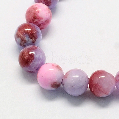 Natural Dyed Persian Jade Gemstone Bead Strands X-G-R271-6mm-XP22-1