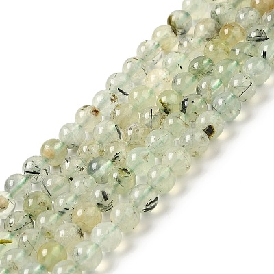 Natural Prehnite Beads Strands G-S333-6mm-032-1