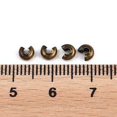 Iron Crimp Beads Covers IFIN-H028-AB-1