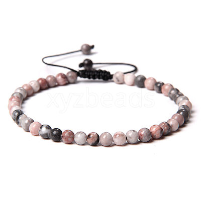 Adjustable Women's Zebra Jasper Beaded Bracelet CN3407-45-1