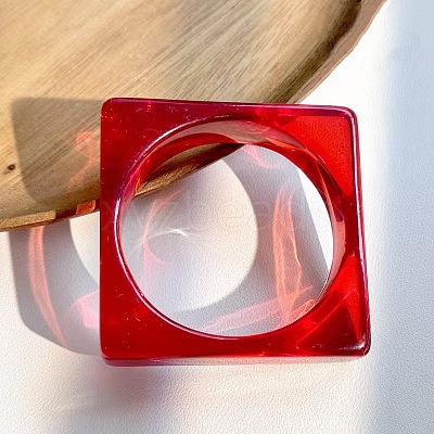 Exaggerated Geometric Shape Resin Bangles for Women FS-WG48DEE-08-1