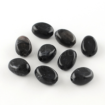 Oval Imitation Gemstone Acrylic Beads LS-X-OACR-R052-01-1