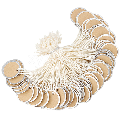 100Pcs Blank Round Paper Price Tags AJEW-BC0010-88A-1